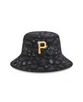 New Era Big Boys and Girls Black Pittsburgh Pirates 2025 Spring Training All Over Print Bucket Hat