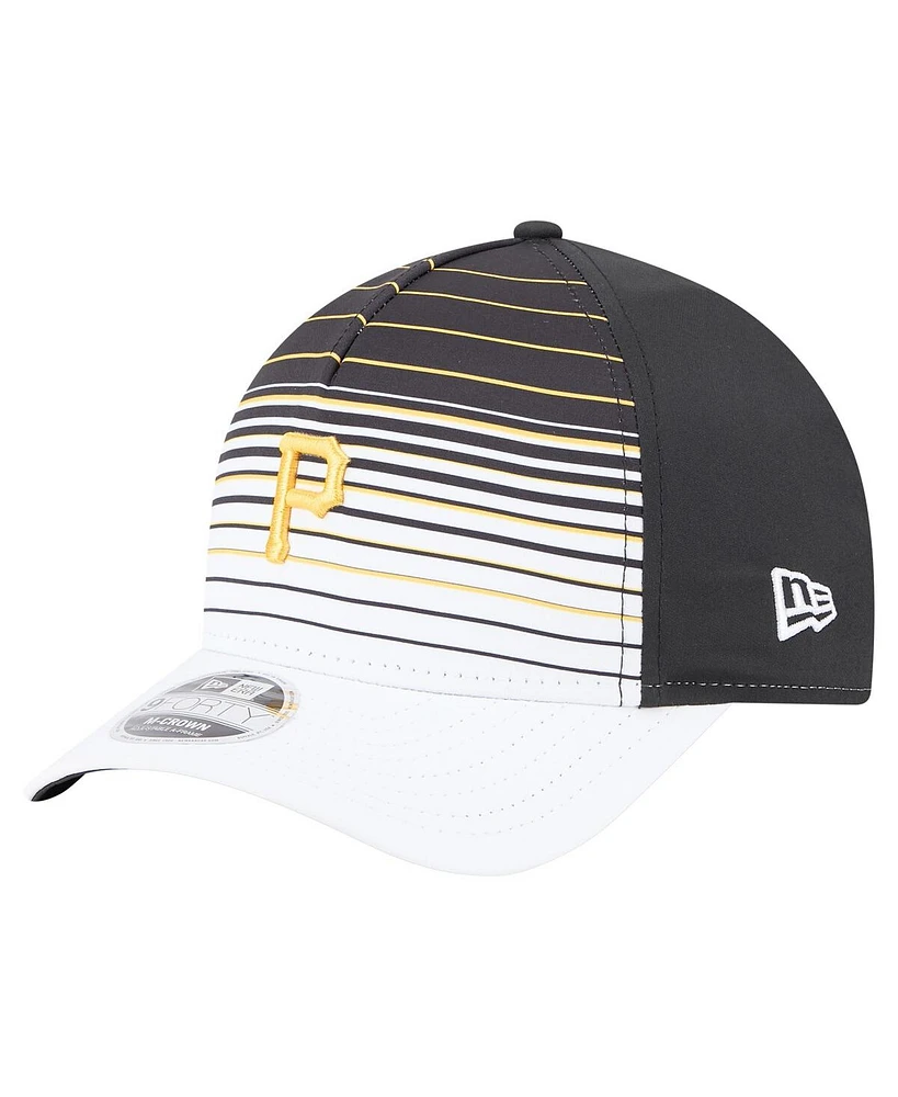 New Era Men's Black Pittsburgh Pirates Gradient 9FORTY M-Crown Adjustable Hat