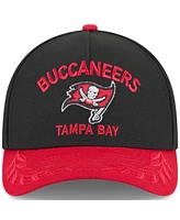 New Era Big Boys and Girls Black/Red Tampa Bay Buccaneers 2025 Nfl Draft 9FORTY A-Frame M-Crown Adjustable Hat