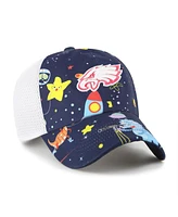 ''47 Brand Big Boys and Girls Navy Philadelphia Eagles Space Dino Adjustable Trucker Hat