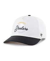 '47 Brand Men's White/Black Pittsburgh Steelers Gimmie Golf Hitch Rope Adjustable Hat