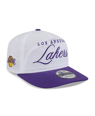New Era Men's White/Purple Los Angeles Lakers 2025 Nba Draft On-Stage Nylon 19TWENTY Adjustable Hat