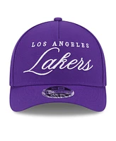 New Era Men's Purple Los Angeles Lakers 2025 Nba Draft M-Crown A-Frame 9FORTY Adjustable Hat