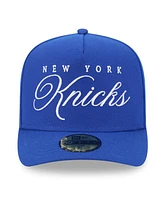 New Era Men's Blue York Knicks 2025 Nba Draft A-Frame 59FIFTY Fitted Hat