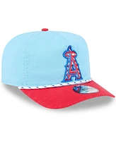 New Era Men's Light Blue/Red Los Angeles Angels 2025 Fourth of July Golfer Snapback Hat