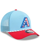 New Era Men's Light Blue/Red Arizona Diamondbacks 2025 Fourth of July 9FORTY A-Frame M-Crown Adjustable Trucker Hat