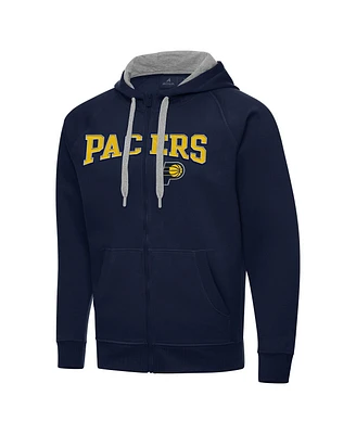 Antigua Men's Navy Indiana Pacers Big Tall Victory Full-Zip Hoodie Jacket