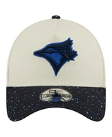 New Era Men's Cream Toronto Blue Jays Speckle A-Frame 9FORTY Adjustable Hat
