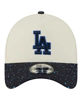 New Era Men's Cream Los Angeles Dodgers Speckle A-Frame 9FORTY Adjustable Hat