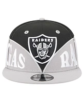 New Era Men's Black/Gray Las Vegas Raiders Split 9FIFTY Snapback Hat