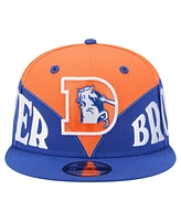 New Era Men's Orange/Royal Denver Broncos Split 9FIFTY Snapback Hat