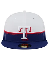 New Era Men's Royal/White Texas Rangers Paint Stroke 59FIFTY Fitted Hat