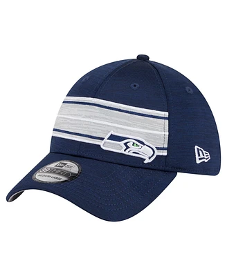 New Era Men's College Navy Seattle Seahawks Stripes 39THIRTY Flex Hat
