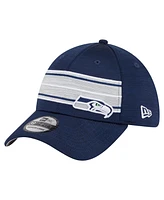 New Era Men's College Navy Seattle Seahawks Stripes 39THIRTY Flex Hat