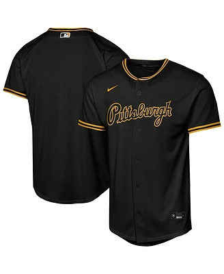 Nike Big Boys and Girls Black Pittsburgh Pirates Alternate 2 Replica Jersey