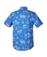 Reyn Spooner Men's Blue Detroit Lions Throwback Kekai Performance Button-Down Shirt