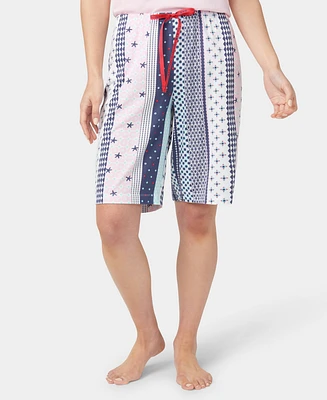 Hue Women's Seaside Stripe Bermuda Pajama Shorts