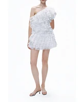 Nocturne Women's Mini Dress with Layered Ruffle Details