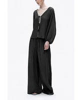 Nocturne Women's Beaded Embroidered Shirt
