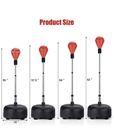 Adjustable Freestanding Punching Bag with Boxing Gloves