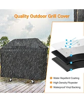 Mondawe 3 Burner 40,500 Btu Stainless Steel Outdoor Barbecue Gas Grillwith Side Burner and Cover