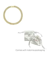 Adornia 14k Gold Plated Crystal Curb Chain Anklet