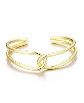 Adornia 14K Gold Plated Overlapping Cuff Bracelet