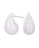 Adornia Cultivated Pearl Teardrop Sculptural Studs