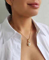 Adornia Hanging Cultivated Pearl Pendant Necklace
