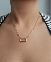 Adornia Gold Plated Lock Pendant Necklace