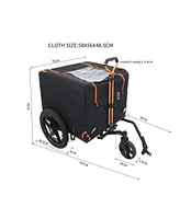 2-in-1 Bike & Pet Trailer - Convertible Carrier, All-Terrain Wheels