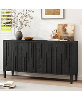 Streamdale Furniture 59.8" 4-Door Sideboard - Farmhouse Buffet/Tv Stand