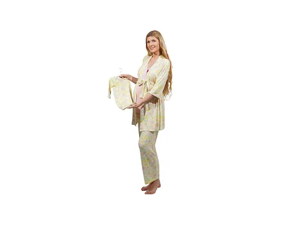 Everly Grey Maternity Analise During & After 5-Piece Maternity/Nursing Sleep Set