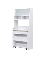 Streamdale Furniture Compact Buffet Hutch Foldable Table Storage