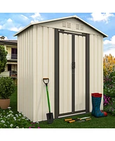 Streamdale Furniture Outdoor Storage Garden Shed 5FTx3FT Apex Roof White