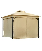 Streamdale Furniture 10x10 Outdoor Gazebo with Netting & Privacy Screens