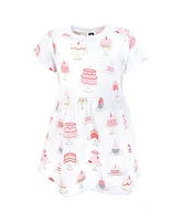 Hudson Baby Girls Cotton Dresses, Birthday Cake