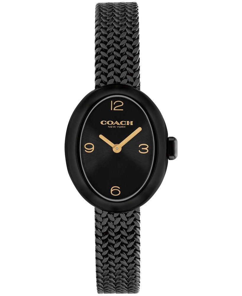 Coach Women's Sammy Black Ip Stainless Steel Bracelet Watch, 22.5mm
