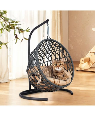 Cat Swing Bed with Stand - Yellow