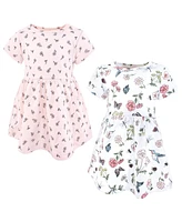 Hudson Baby Infant and Toddler Girls Cotton Dresses, Hummingbird Garden