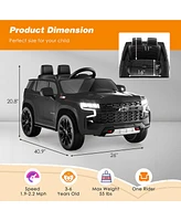 Gymax 12V Kids Ride On Car Chevrolet Tahoe Electric Truck Suv Remote w/ Light & Music