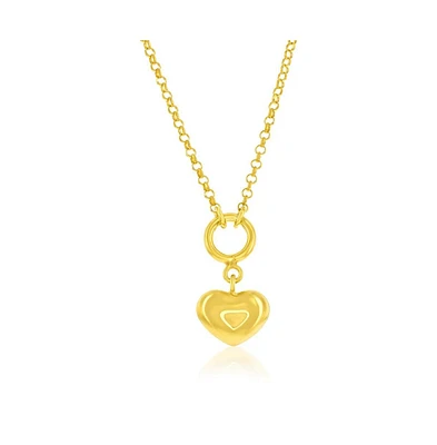 Simona Sterling Silver, Heart Necklace