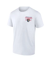 Fanatics Men's White Florida Panthers 2025 Stanley Cup Champions Jersey Roster T-Shirt
