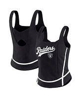 Wear by Erin Andrews Women's Black Las Vegas Raiders Square Neck Tank Top