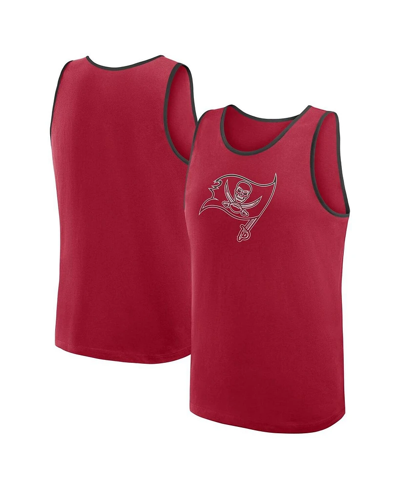 Logo Athletic Men's Red Tampa Bay Buccaneers Unmatched Success Tank Top