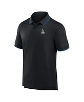 Fanatics Men's Black Los Angeles Dodgers Front Office Move Mono Pique Polo Shirt