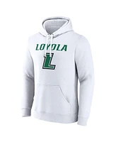 Fanatics Men's White Loyola Greyhounds Primary Logo Pullover Hoodie