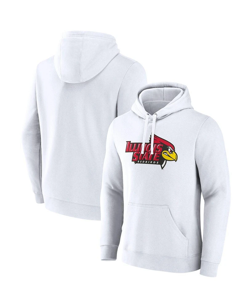 Fanatics Men's White Illinois State Redbirds Primary Logo Pullover Hoodie