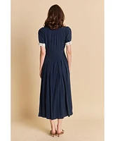 English Factory Women's Pleated Shirt Midi Dress