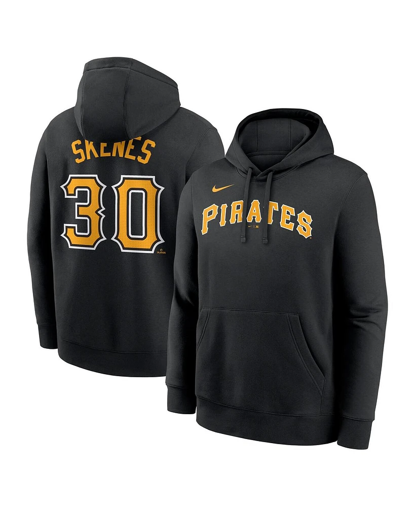 Nike Men's Paul Skenes Black Pittsburgh Pirates Player Name Number Club Fleece Pullover Hoodie
